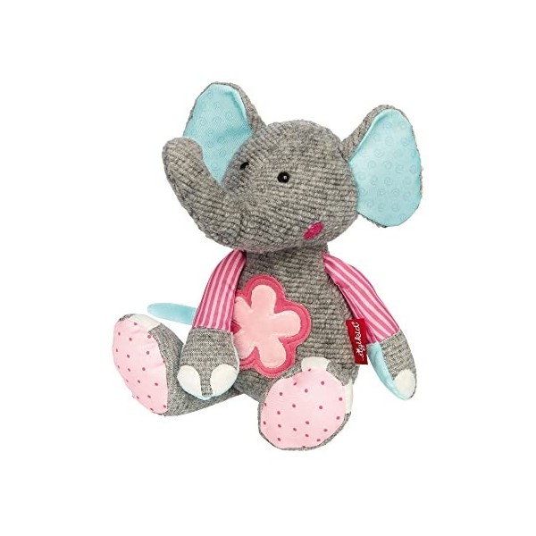 Sigikid 42846 - Rose - Patchwork Sweety - Doudou - Multicolore/éléphant