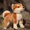 Simulation Shiba Inu poupée en Peluche Jouet Mignon Marron Noir Blanc Shiba Inu poupée poupée Animal de Compagnie Compagnon C