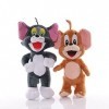 Jerry Mouse Kawaii Lot de 2 poupées en peluche, douces, motif animaux, chats, pour enfants, cadeaux