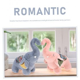 VICASKY 2 Pièces Bébé Éléphant Poupée Mignon Éléphant Poupée Moelleux Animal Jouet Éléphant en Peluche Peluche Peluche Enfant