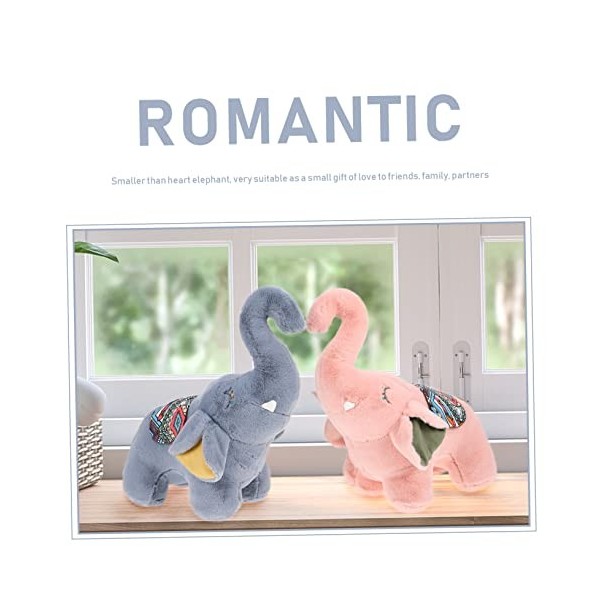 VICASKY 2 Pièces Bébé Éléphant Poupée Mignon Éléphant Poupée Moelleux Animal Jouet Éléphant en Peluche Peluche Peluche Enfant