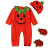 Générique 2/3 Pièces Ensemble Halloween pour Bébé Garçon Fille Déguisement Halloween 0-24 Mois Combinaison à Manches Longues 