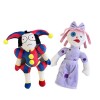 NAGGIS lincroyable Peluche de Cirque numérique, Mignons Pomni Le Clown et Jax Le Lapin, périphériques de Jeu de Bande dessin