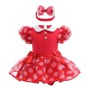 Jolly Fancy - Déguisement Robe Costume Minnie Mouse avec Bandeau pour Bebe Filles Taille 9-12 mois, Rose