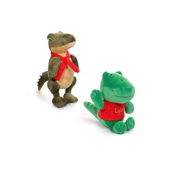 NAGGIS LIMSIR Ensemble De 2 Pièces en Peluche Crocodile Lyle, Jouet en Peluche Animal en Peluche Crocodile, Poupée Oreiller C