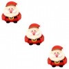 Toyvian 3 Pièces Le Père Noël Poupée en Peluche Père Noël Remplisseur De Sac De Noël Figurine du Père Noël Personnage De Noel