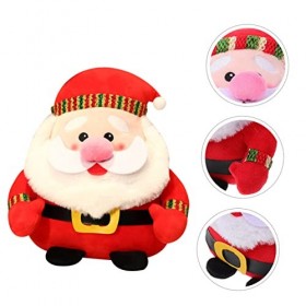 Toyvian 3 Pièces Le Père Noël Poupée en Peluche Père Noël Remplisseur De Sac De Noël Figurine du Père Noël Personnage De Noel