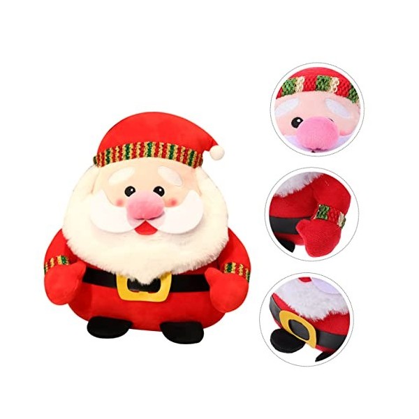 Toyvian 3 Pièces Le Père Noël Poupée en Peluche Père Noël Remplisseur De Sac De Noël Figurine du Père Noël Personnage De Noel