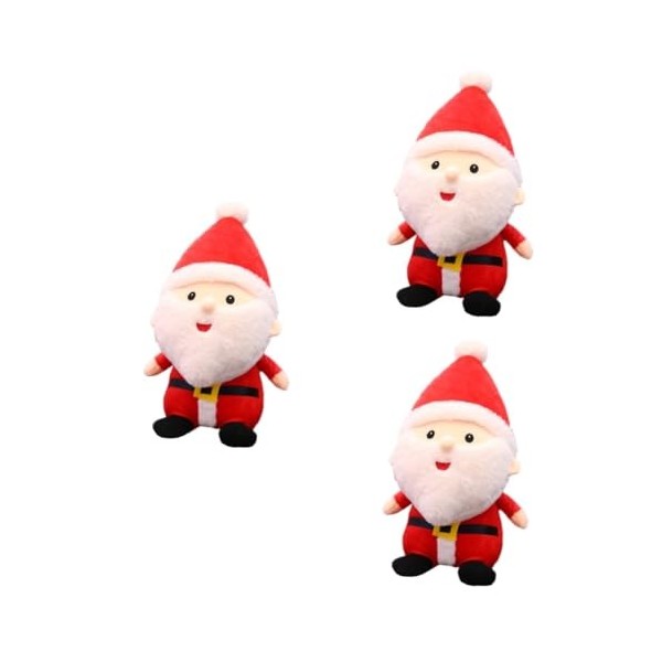 Toyvian 3 Pièces Renne en Peluche Jouet Animal en Peluche De Noël Peluche en Peluche du Père Noël Poupée en Peluche Père Noël