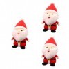 Toyvian 3 Pièces Renne en Peluche Jouet Animal en Peluche De Noël Peluche en Peluche du Père Noël Poupée en Peluche Père Noël