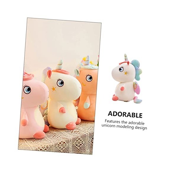 ibasenice 1 Pc Poupée Licorne Poupée Oreiller Animal en Peluche Jouets Élans Mous Poupée en Peluche Ornement De Table De Noël