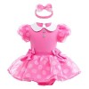 Jolly Fancy - Déguisement Robe Costume Minnie Mouse avec Bandeau pour Bebe Filles Taille 9-12 mois, Rose