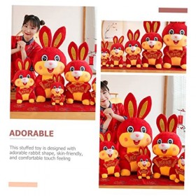 Totority 2 Pièces Lapins De Pâques Statue Animal du Zodiaque Petits Animaux en Peluche Grands Animaux en Peluche Lapin Mascot