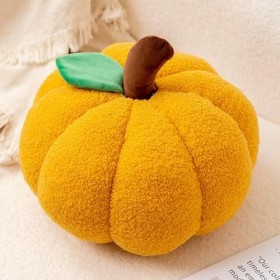 Peluche Kaki Orange Citrouille Oreiller Mignon Super Doux auspicieux Nouvel an Cadeau de Noël décoration canapé Maison Coussi