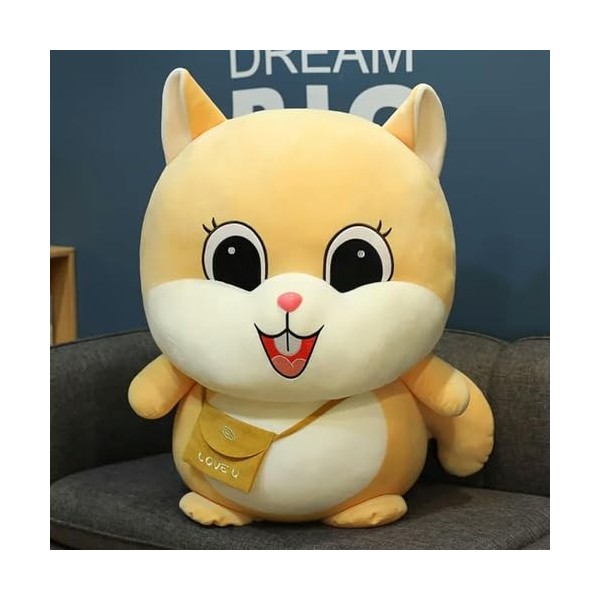 SaruEL Coussin en Peluche Mignon Hamster en Peluche Enfants poupée Cadeau d’Anniversaire en Peluche Hamster Peluche Jouet de 