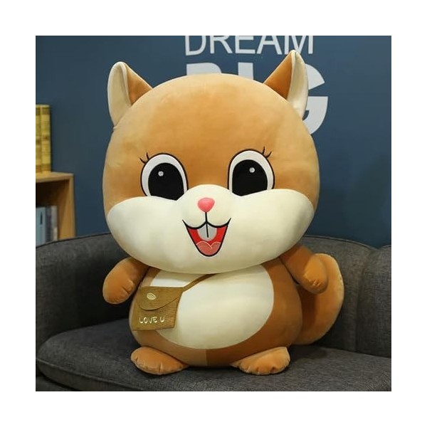 SaruEL Coussin en Peluche Mignon Hamster en Peluche Enfants poupée Cadeau d’Anniversaire en Peluche Hamster Peluche Jouet de 
