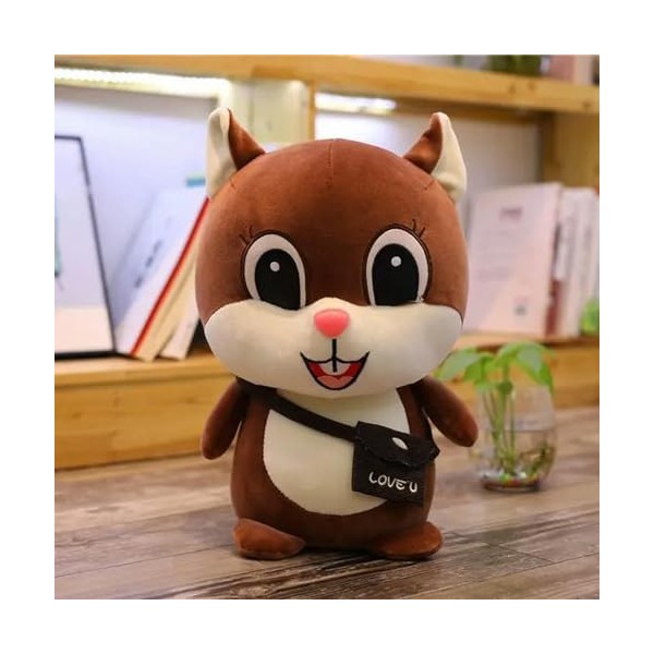 SaruEL Coussin en Peluche Mignon Hamster en Peluche Enfants poupée Cadeau d’Anniversaire en Peluche Hamster Peluche Jouet de 
