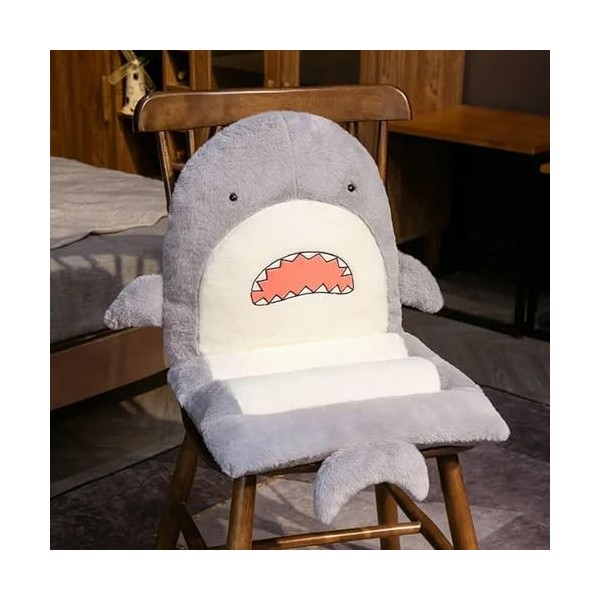 KiLoom Requin À Grande Bouche Coussin Poisson Peluche Jouet Doux Peluche Hiver Cul Chaud Canapé Salle À Manger Chaise Oreille
