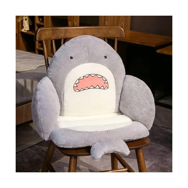 KiLoom Requin À Grande Bouche Coussin Poisson Peluche Jouet Doux Peluche Hiver Cul Chaud Canapé Salle À Manger Chaise Oreille