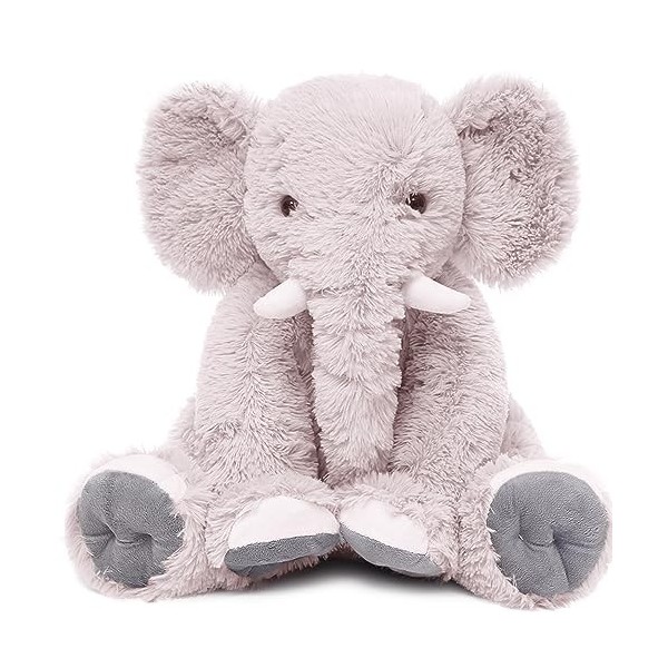 MorisMos Peluche Éléphant Bébé 50cm, Gris Elephant Teddy Jouet Moelleuse, Kawaii Animaux en Peluche Eléphant Douce pour Fille