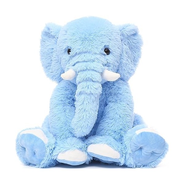 MorisMos Peluche Éléphant Bébé 50cm, Gris Elephant Teddy Jouet Moelleuse, Kawaii Animaux en Peluche Eléphant Douce pour Fille