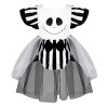 ranrann Déguisement Fantôme Bébé Fille Barboteuse Robe Costume Halloween Cosplay Carnaval Party Soirée 0-3 Ans Noir 12-18 moi