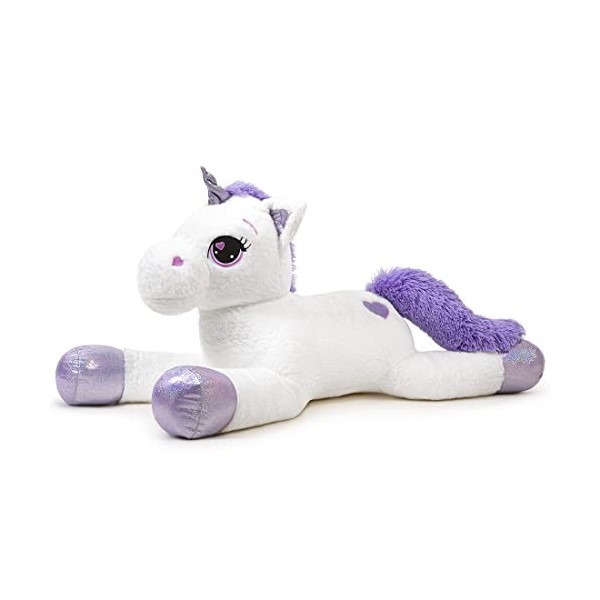 FAVOSTA Licorne Géante Grande Teddy Animaux en Peluche Licorne Poney Peluche Licorne Géante Animal Jouets pour Les Filles Gar