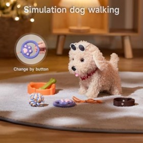tumama Jouets de Marche pour Enfants, Chiot électronique en Peluche, Jouets Interactifs pour Tout-Petits de 3, 4, 5, 6 Ans et
