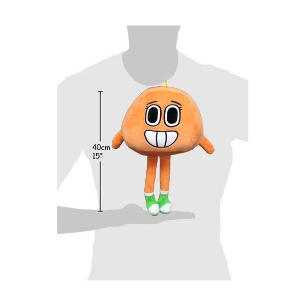 GMBALL Le Monde incoyable de Gumball - Peluche Darwin Personnage Orange 40cm - Belle Qualité -Naranja-