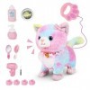 Fivtsme Chien Électronique interactif, Chien de Jouets Électriques, Jouet électronique en Peluche pour Chat avec Laisse téléc