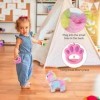 Fivtsme Chien Électronique interactif, Chien de Jouets Électriques, Jouet électronique en Peluche pour Chat avec Laisse téléc