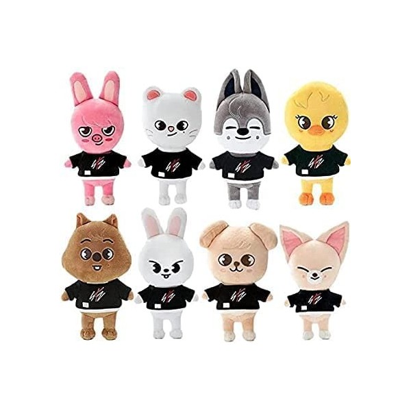 Musolaree Skzoo Peluche Stray Kids Poupée en Peluche Jouet Animal en Peluche Dessin Animé Mignon Wolf Chan Leebit DWAEKKI Jin