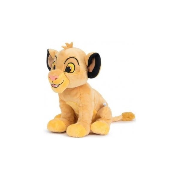 Grande Peluche Simba Roi Lion 40 cm - Set Doudou + 1 Carte Tigre - Enfant - Animaux Sauvages - pour Disney
