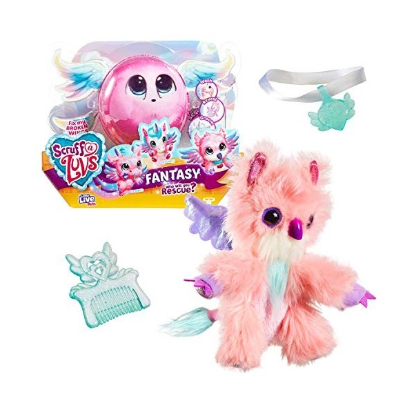 Scruff-a-Luvs Little Live Peluche Surprise à Paillettes – Pegacorn, Griffin ou Dragon