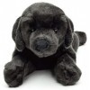 Uni-Toys - Labrador Noir, couché – 40 cm Longueur – Chien en Peluche, Animal de Compagnie – Doudou