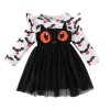 Xiaojiu Robe Pour Fille Bebe Masque Visage Deguisement,Robe De Noel Bebe Fille 12 Mois Déguisement Halloween Enfant Garcon Ha