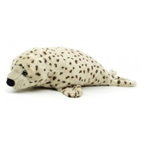 Uni-Toys Chien de mer gris à pois - 46 cm longueur - Peluche Robbe - Peluche
