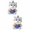 ABOOFAN 2 Pièces en Peluche Figurine du Zodiaque Jouet du Nouvel an Adorable Peluche Jouets danimaux du Zodiaque Chinois en 