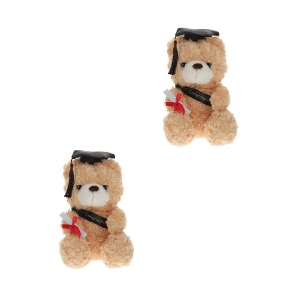 Gadpiparty 2 Pièces Poupée Dr Ours Peluches Mignonnes Peluche De Remise des Diplômes Ours avec Chapeau De Graduation Jouets d