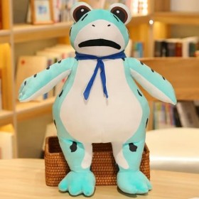 Kawaii Grenouille Peluche Jouet Dessin animé Peluche Animal Peluche poupée Oreiller décoration Coussin Enfants Cadeau d’Anniv