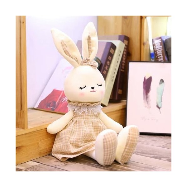 KiLoom Dessin Animé Lapin en Peluche Habillé Coussin poupée Qualité en Peluche Bébé Chambre Jouets 55cm 3