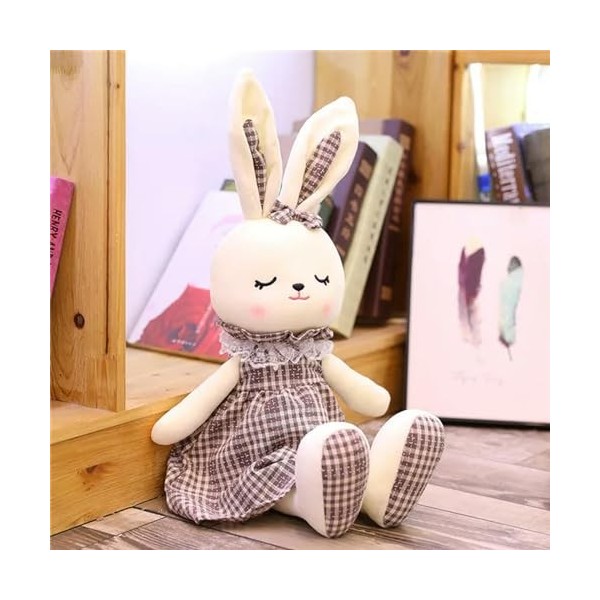 KiLoom Dessin Animé Lapin en Peluche Habillé Coussin poupée Qualité en Peluche Bébé Chambre Jouets 55cm 3