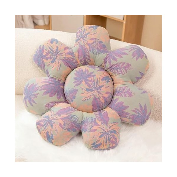 Coloré Sept Pétales Fleur en Peluche Coussin Coussin Kawaii Chambre Décor Peluche Plantes Coloré Fleur Jouets Cadeaux 60cm 1
