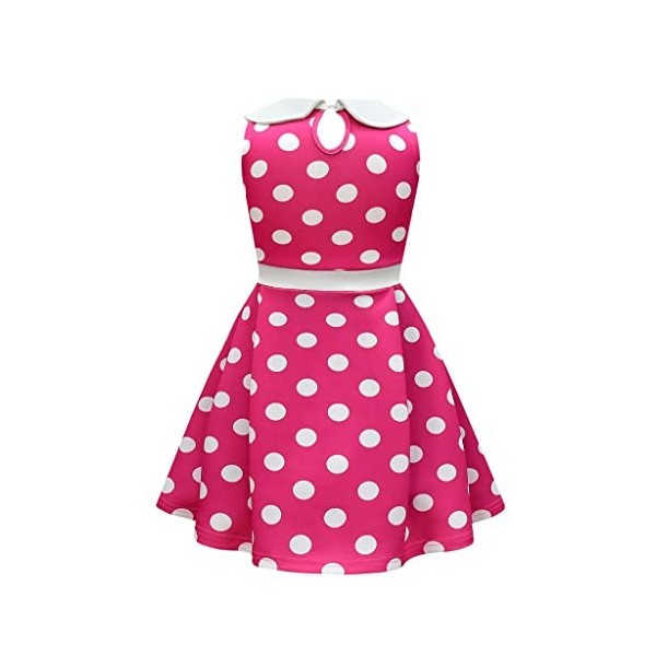 Lito Angels Deguisement Robe Minnie Mouse avec Oreilles de Souris Serre-tete pour Enfant Filles Taille 18-24 mois étiquette 