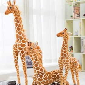 EZLAM 35-120 cm Taille géante Girafe Jouets en Peluche Mignon Animal en Peluche Doux Girafe Mode poupée Cadeau danniversaire