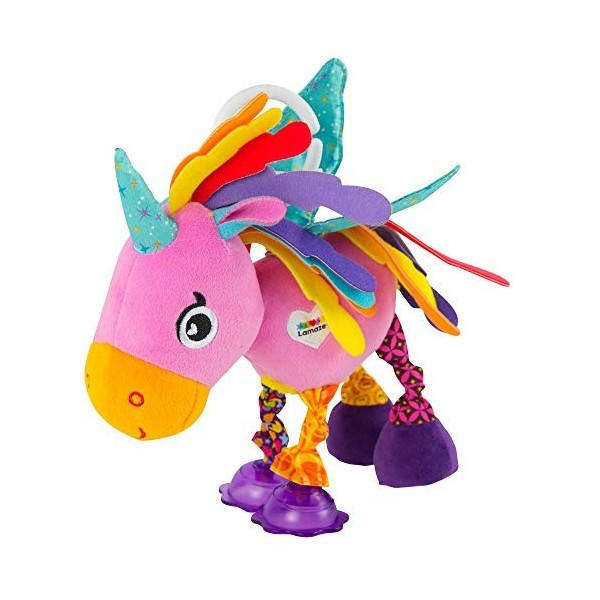 TOMY Lamaze - Peluche Bébé Lily La Licorne, L27183 , Peluche dActivités à Clip pour Berceau ou Poussette, Jeu dÉveil Bébé, 