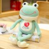 EacTEL Kawaii Grenouille Peluche Animal Peluche Jouet Dessin Animé Mignon Grenouille en Peluche Poupée Mignon en Peluche Enfa