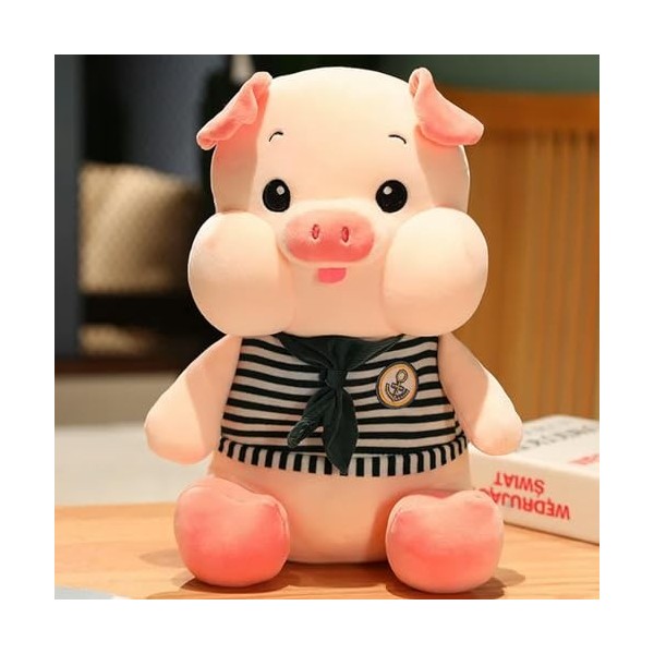 EacTEL Kawaii Peluche Cochon Poupée avec Bouteille Cochon Peluche Animal Peluche Enfants Chambre Décoration Jouet Enfants Cad