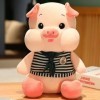 EacTEL Kawaii Peluche Cochon Poupée avec Bouteille Cochon Peluche Animal Peluche Enfants Chambre Décoration Jouet Enfants Cad