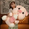 EacTEL Kawaii Peluche Cochon Poupée avec Bouteille Cochon Peluche Animal Peluche Enfants Chambre Décoration Jouet Enfants Cad